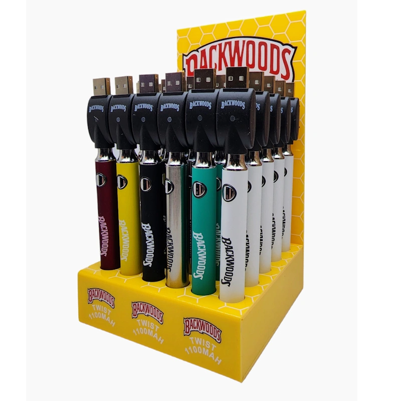 Backwoods Twist Preheat Battery 1100 mAh 510 Thread Display Box Wholesale 30Pcs/Box