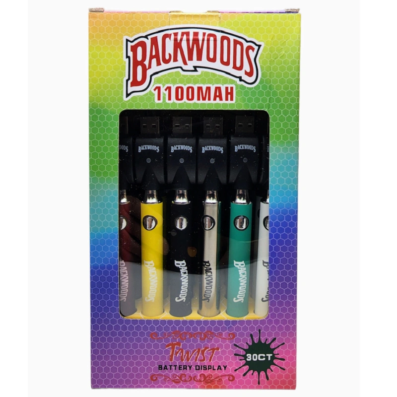 Backwoods Twist Preheat Battery 1100 mAh 510 Thread Display Box Wholesale 30Pcs/Box