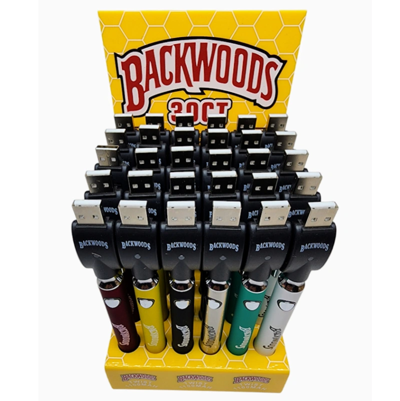 Backwoods Twist Preheat Battery 1100 mAh 510 Thread Display Box Wholesale 30Pcs/Box