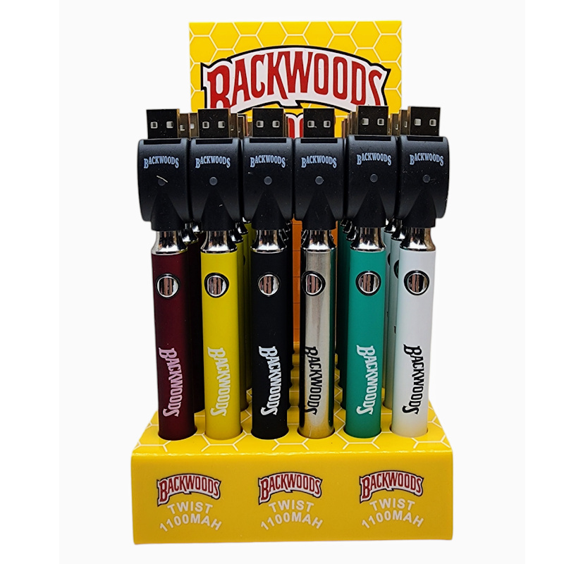 Backwoods Twist Preheat Battery 1100 mAh 510 Thread Display Box Wholesale 30Pcs/Box