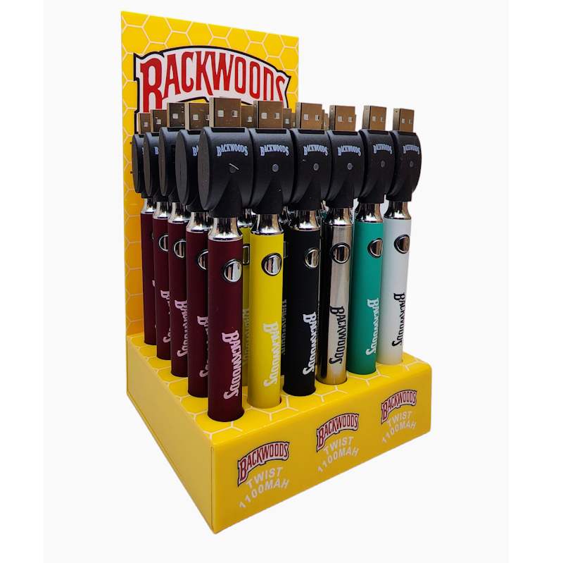 Backwoods Twist Preheat Battery 1100 mAh 510 Thread Display Box Wholesale 30Pcs/Box