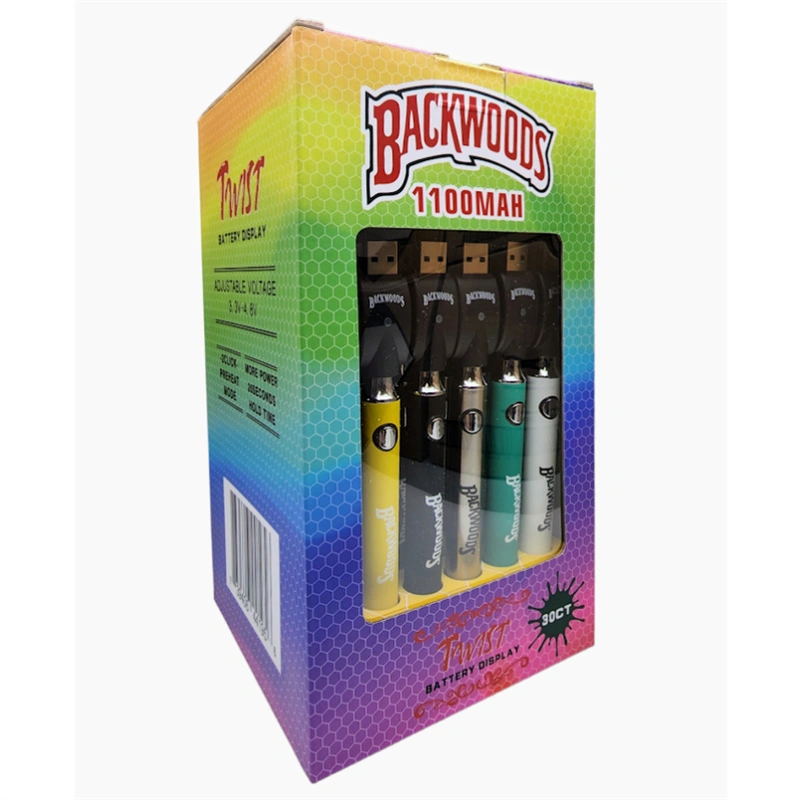 Backwoods Twist Preheat Battery 1100 mAh 510 Thread Display Box Wholesale 30Pcs/Box