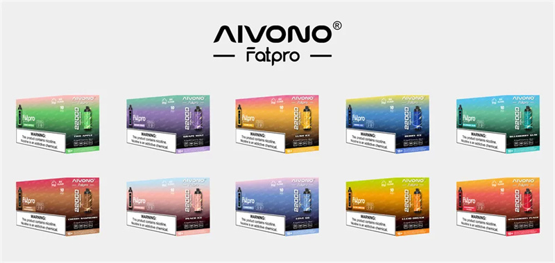 Aivono Fatpro 22000 Puffs LED Screen Puff 22k Disposable Vape E Cig Leather DTL Adjustable Airflow