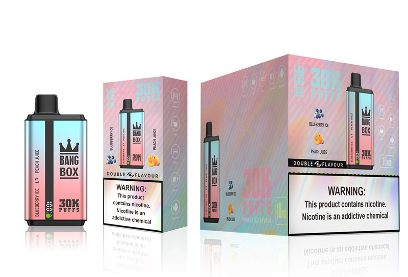 Puff 30k Bang Box 30000 Puffs Dual Flavors Smart Screen Wholesale Disposable Vape Electronic Cigarette Prefilled Pod