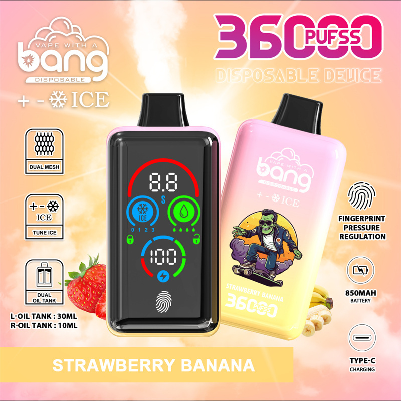 Bang 36000 Puffs Smart Full Screen Turn Ice Wholesale Disposable Vape Puff 36k Prefilled Pod