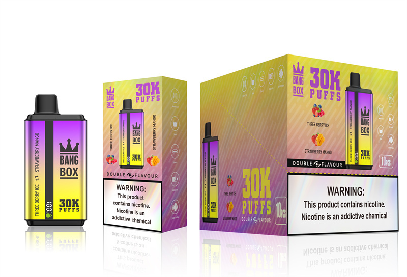 Puff 30k Bang Box 30000 Puffs Dual Flavors Smart Screen Wholesale Disposable Vape Electronic Cigarette Prefilled Pod