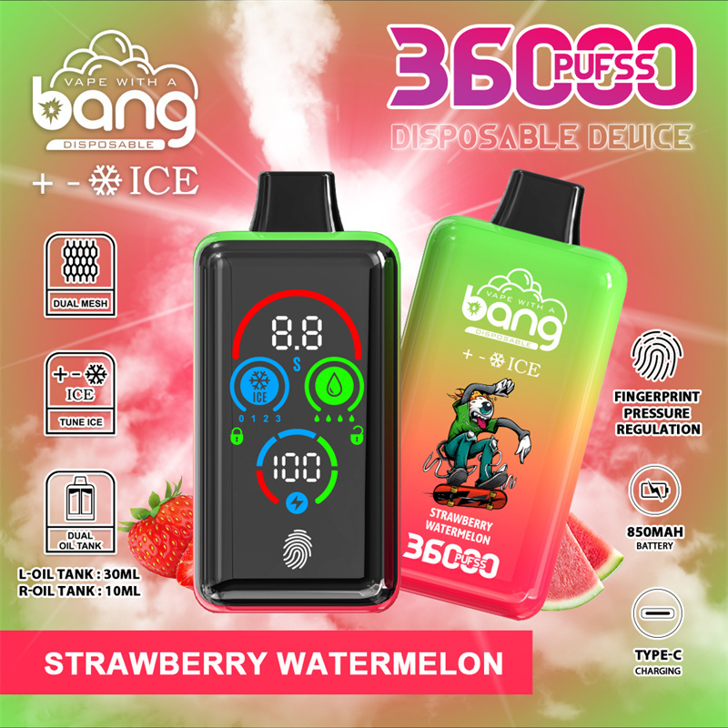 Bang 36000 Puffs Smart Full Screen Turn Ice Wholesale Disposable Vape Puff 36k Prefilled Pod