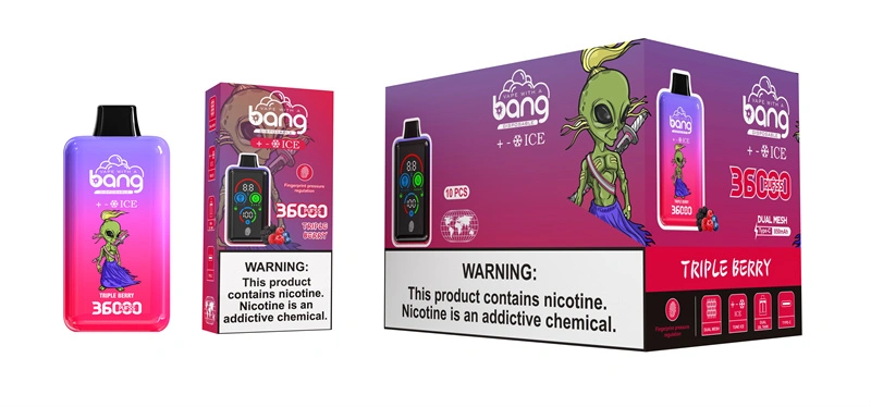 Bang 36000 Puffs Smart Full Screen Turn Ice Wholesale Disposable Vape Puff 36k Prefilled Pod