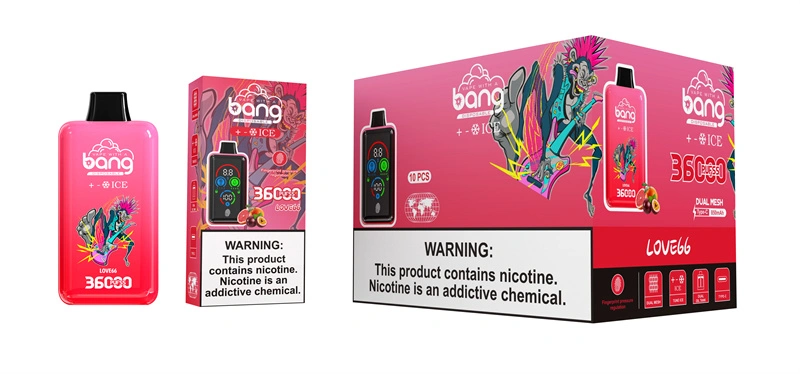 Bang 36000 Puffs Smart Full Screen Turn Ice Wholesale Disposable Vape Puff 36k Prefilled Pod