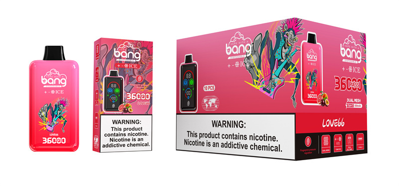 Bang 36000 Puffs Smart Full Screen Turn Ice Wholesale Disposable Vape Puff 36k Prefilled Pod