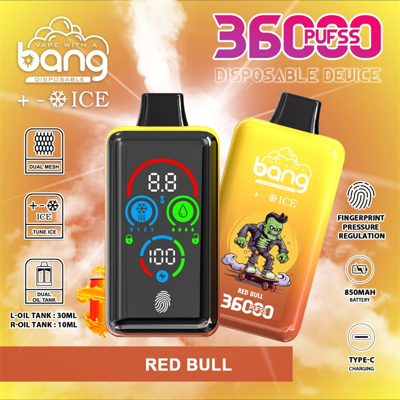 Bang 36000 Puffs Smart Full Screen Turn Ice Wholesale Disposable Vape Puff 36k Prefilled Pod