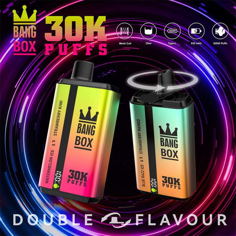 Puff 30k Bang Box 30000 Puffs Dual Flavors Smart Screen Wholesale Disposable Vape Electronic Cigarette Prefilled Pod