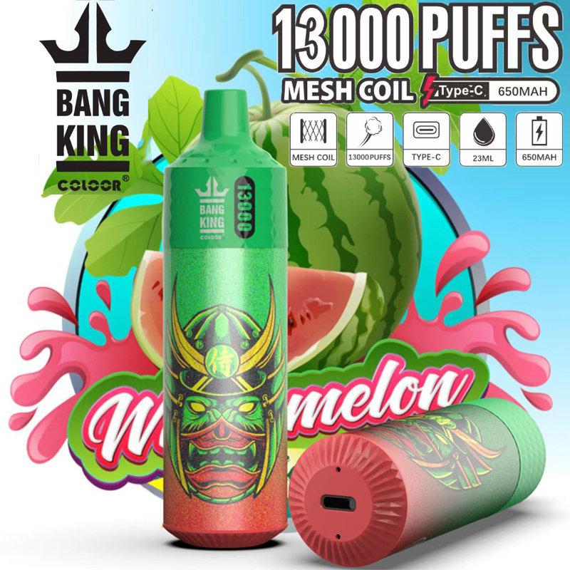 Puff 13K Bang King 13000 Puffs Wholesale Disposable Vape Best Electronic Cigarette Prefilled Pod LED Color Light