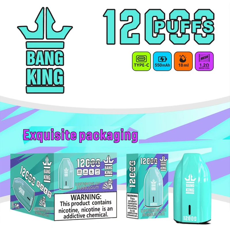 Puff 12K Bang King 12000 Puffs Wholesale Disposable Vape Best Electronic Cigarette Prefilled Pod