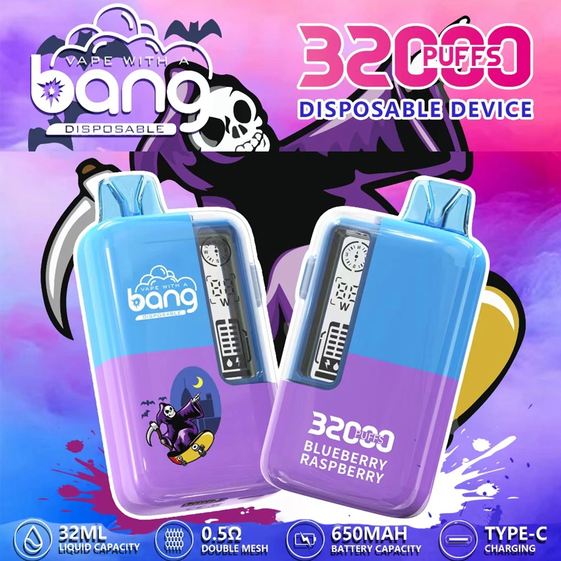 Puff 32k Bang 32000 Puffs Smart Screen Wholesale Disposable Vape E Cigarettes Prefilled Pod Double Mesh