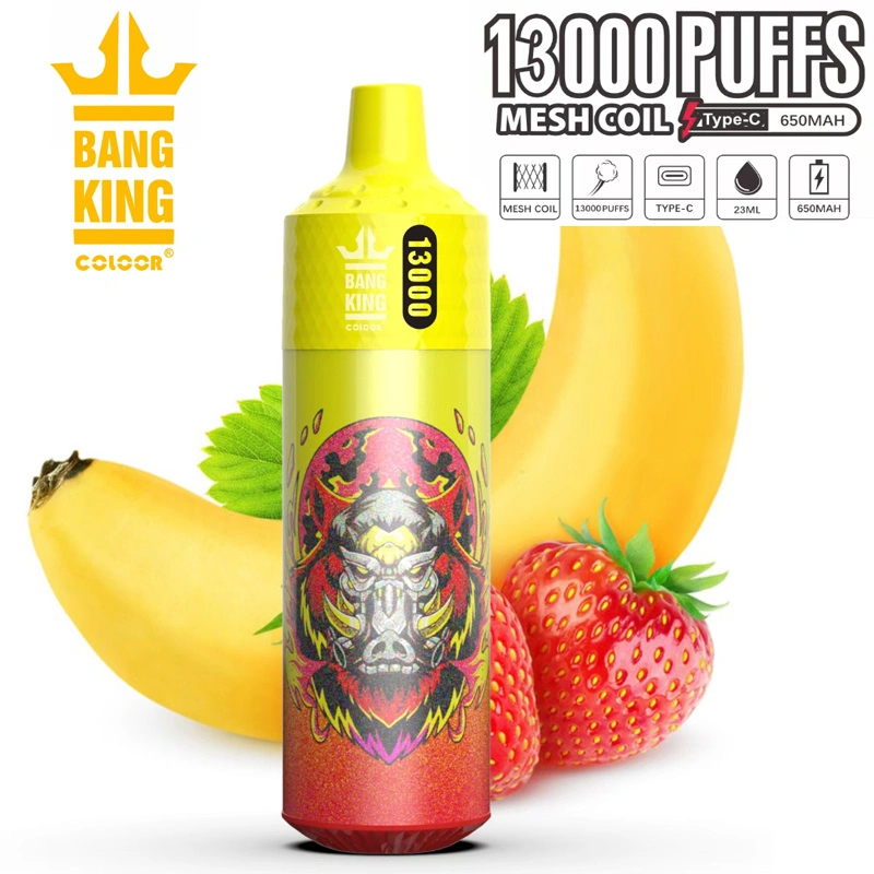Puff 13K Bang King 13000 Puffs Wholesale Disposable Vape Best Electronic Cigarette Prefilled Pod LED Color Light