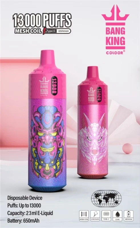 Puff 13K Bang King 13000 Puffs Wholesale Disposable Vape Best Electronic Cigarette Prefilled Pod LED Color Light