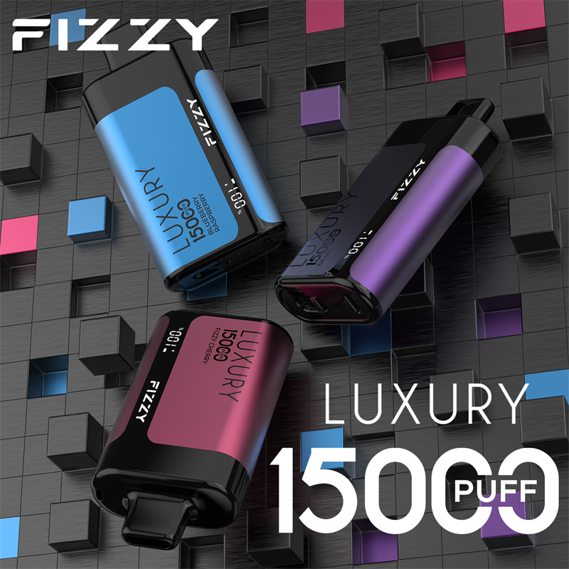 Fizzy Luxury 15000 Puffs LED Screen EU Warehouse Wholesale Disposable Vape Puff 15k E Cigarettes Airflow Adjustable