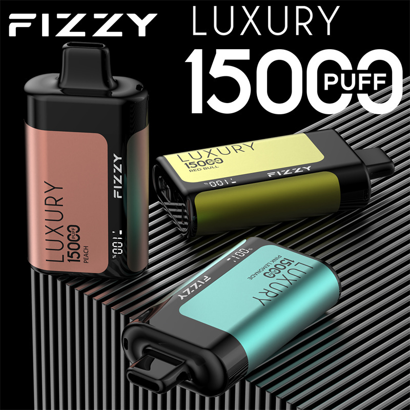Fizzy Luxury 15000 Puffs LED Screen EU Warehouse Wholesale Disposable Vape Puff 15k E Cigarettes Airflow Adjustable