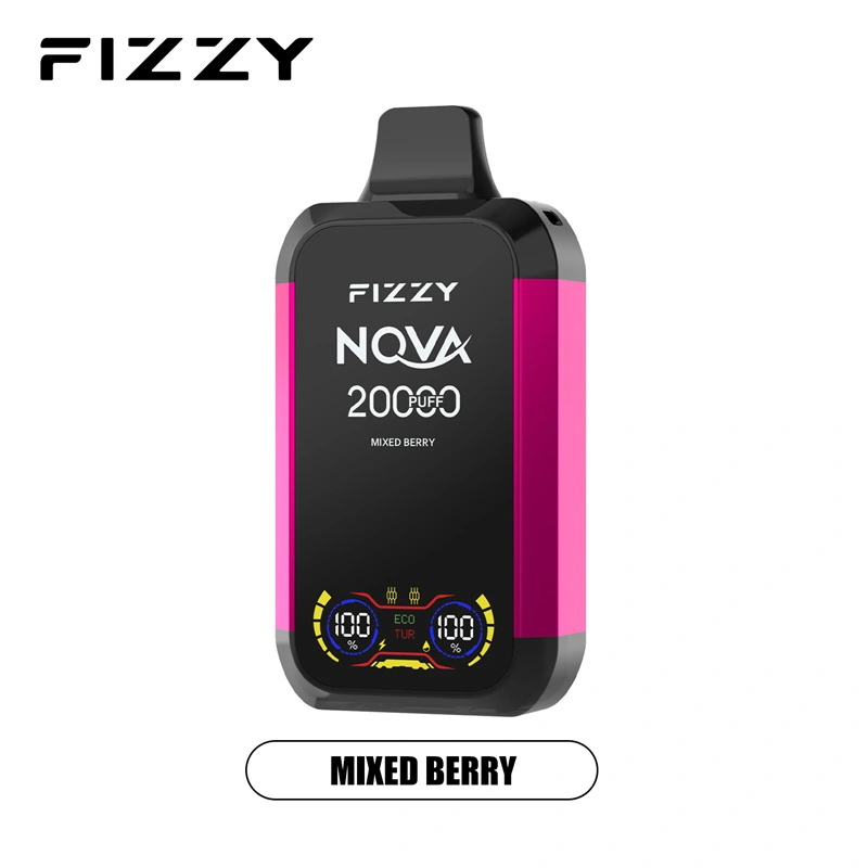 Fizzy Nova 20000 Puffs LCD Screen EU Warehouse Wholesale Disposable Vape Puff 20k E Cigarettes Double Mode Dual Mesh Coil
