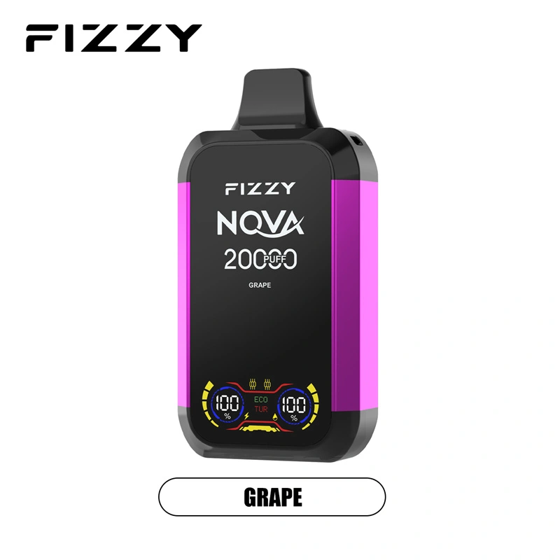 Fizzy Nova 20000 Puffs LCD Screen EU Warehouse Wholesale Disposable Vape Puff 20k E Cigarettes Double Mode Dual Mesh Coil