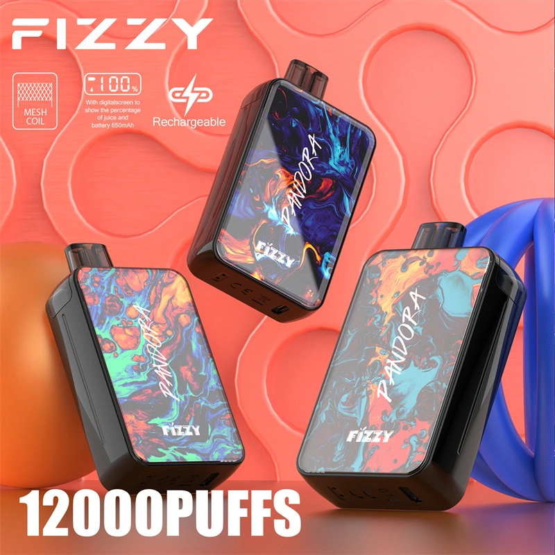 Fizzy Pandora 12000 Puffs LED Screen EU Warehouse Wholesale Disposable Vape Puff 12k E Cigarettes
