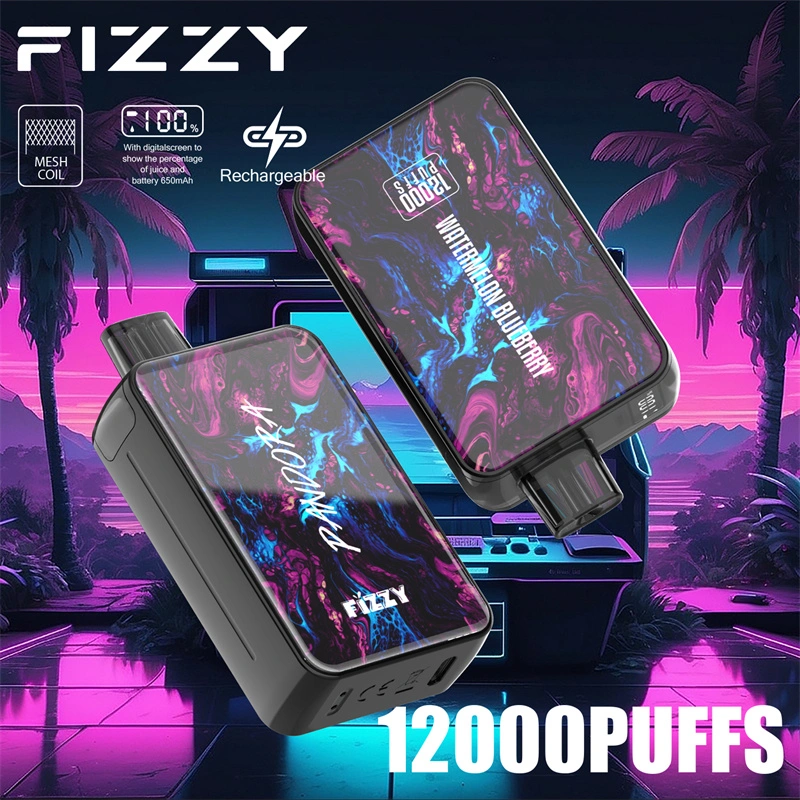 Fizzy Pandora 12000 Puffs LED Screen EU Warehouse Wholesale Disposable Vape Puff 12k E Cigarettes