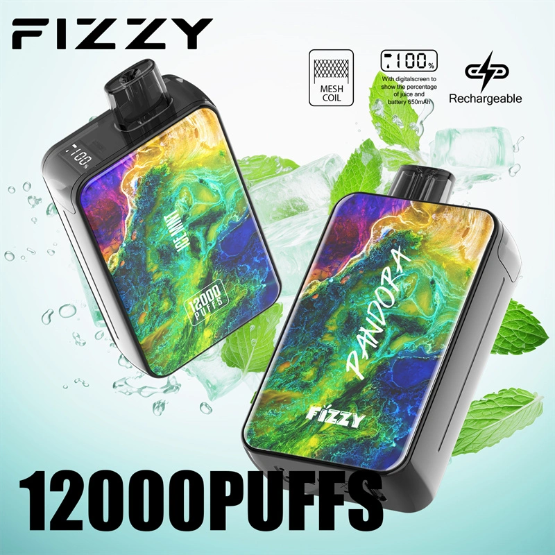 Fizzy Pandora 12000 Puffs LED Screen EU Warehouse Wholesale Disposable Vape Puff 12k E Cigarettes