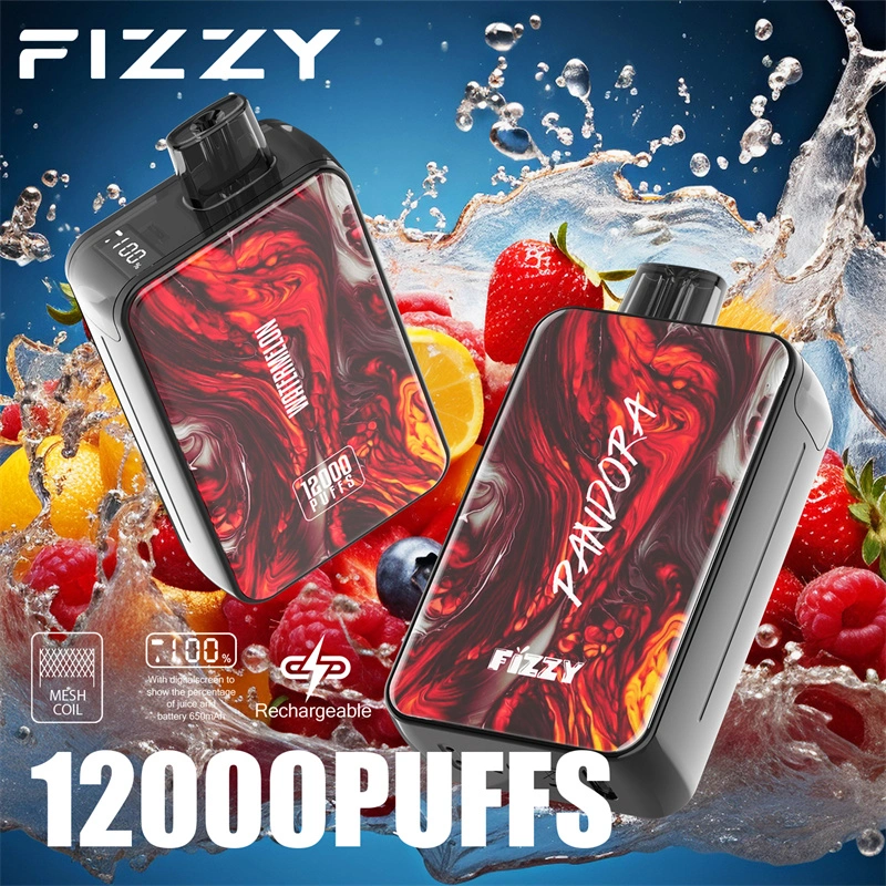 Fizzy Pandora 12000 Puffs LED Screen EU Warehouse Wholesale Disposable Vape Puff 12k E Cigarettes