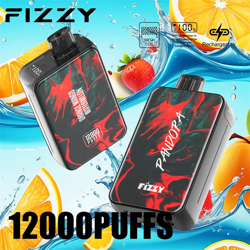 Fizzy Pandora 12000 Puffs LED Screen EU Warehouse Wholesale Disposable Vape Puff 12k E Cigarettes