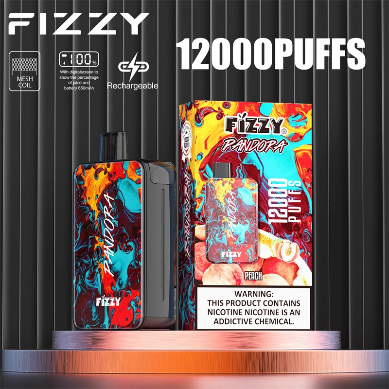 Fizzy Pandora 12000 Puffs LED Screen EU Warehouse Wholesale Disposable Vape Puff 12k E Cigarettes