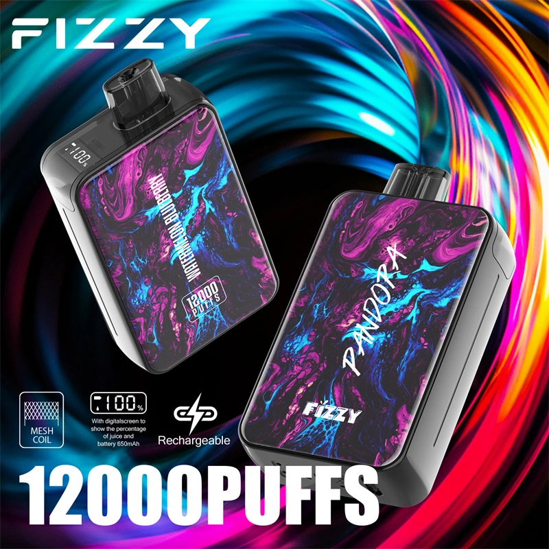 Fizzy Pandora 12000 Puffs LED Screen EU Warehouse Wholesale Disposable Vape Puff 12k E Cigarettes
