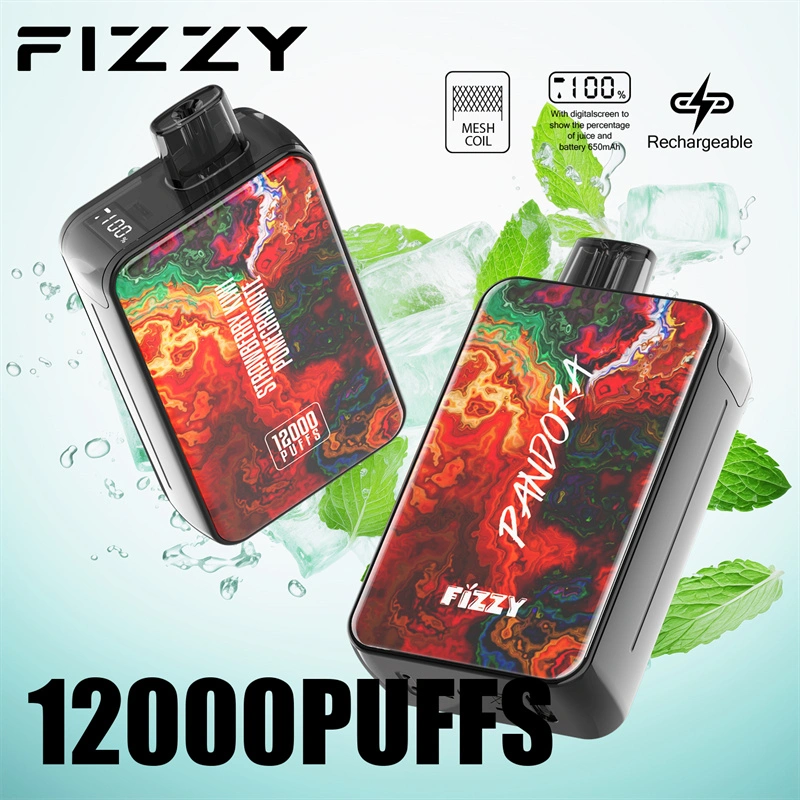 Fizzy Pandora 12000 Puffs LED Screen EU Warehouse Wholesale Disposable Vape Puff 12k E Cigarettes