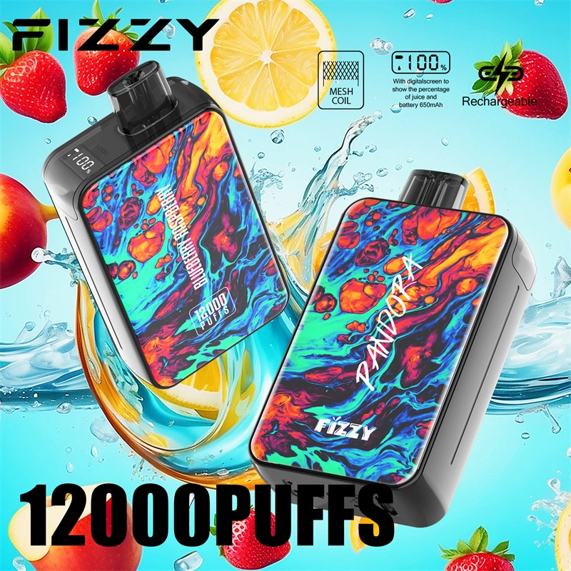 Fizzy Pandora 12000 Puffs LED Screen EU Warehouse Wholesale Disposable Vape Puff 12k E Cigarettes