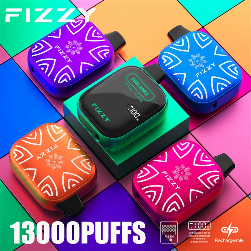 Fizzy Boom 13000 Puffs LED Screen EU Warehouse Wholesale Disposable Vape Puff 13k E Cigarettes