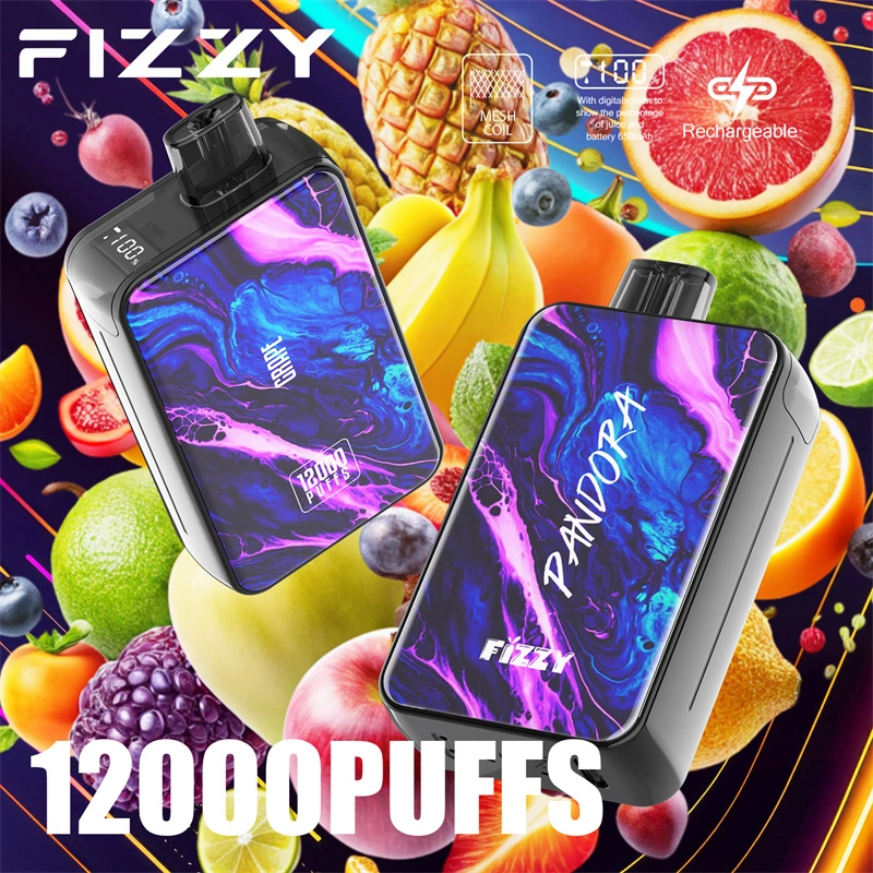 Fizzy Pandora 12000 Puffs LED Screen EU Warehouse Wholesale Disposable Vape Puff 12k E Cigarettes