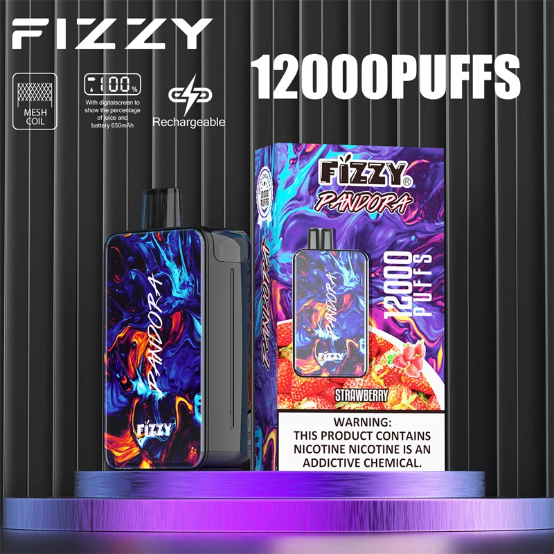 Fizzy Pandora 12000 Puffs LED Screen EU Warehouse Wholesale Disposable Vape Puff 12k E Cigarettes