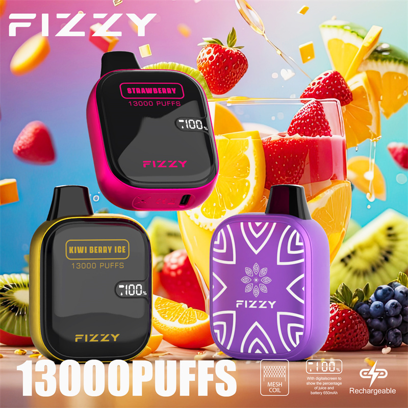 Fizzy Boom 13000 Puffs LED Screen EU Warehouse Wholesale Disposable Vape Puff 13k E Cigarettes