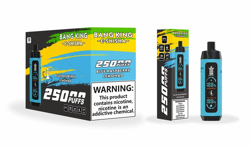 Bang King 25000 Puffs Smart Screen Wholesale Vape Disposable Electronic Cigarette Leather 650mah Rechargeable 0.6ohm Mesh Coil 30ml Pod Vaper Pen