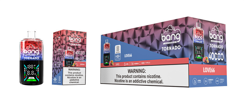 Bang Tornado 40000 Puffs Smart Screen Puff 40K Wholesale Disposable Vape E Cigarettes Three Mesh Adjust Power