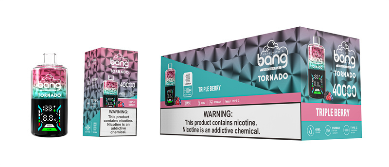 Bang Tornado 40000 Puffs Smart Screen Puff 40K Wholesale Disposable Vape E Cigarettes Three Mesh Adjust Power