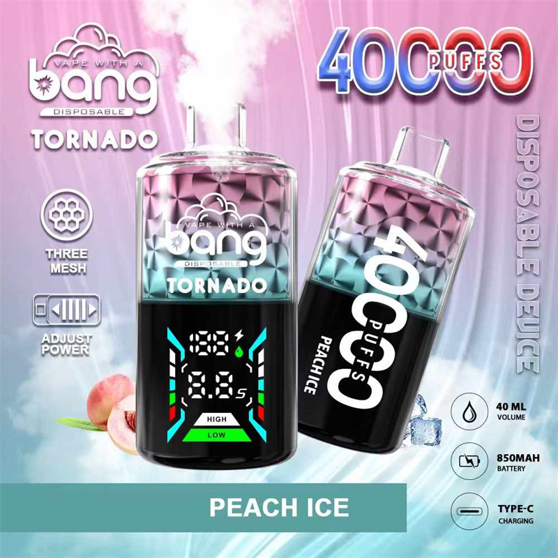 Bang Tornado 40000 Puffs Smart Screen Puff 40K Wholesale Disposable Vape E Cigarettes Three Mesh Adjust Power