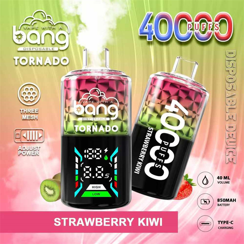 Bang Tornado 40000 Puffs Smart Screen Puff 40K Wholesale Disposable Vape E Cigarettes Three Mesh Adjust Power