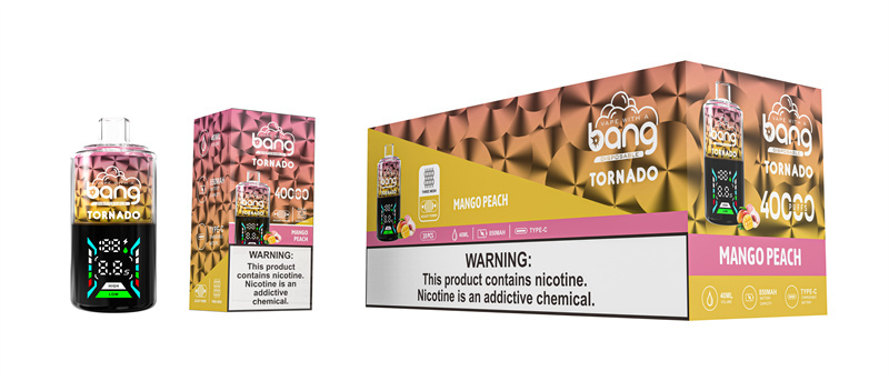 Bang Tornado 40000 Puffs Smart Screen Puff 40K Wholesale Disposable Vape E Cigarettes Three Mesh Adjust Power