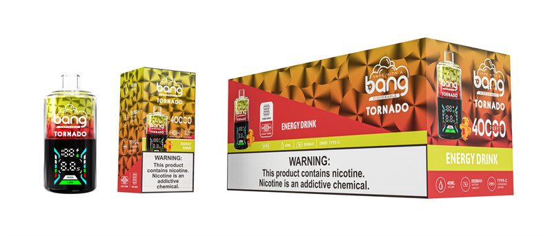 Bang Tornado 40000 Puffs Smart Screen Puff 40K Wholesale Disposable Vape E Cigarettes Three Mesh Adjust Power