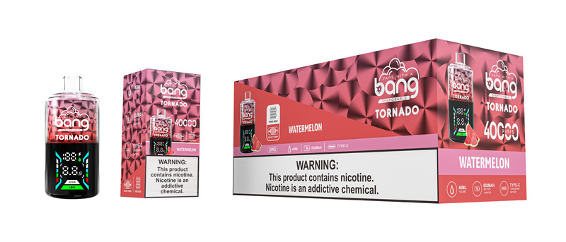 Bang Tornado 40000 Puffs Smart Screen Puff 40K Wholesale Disposable Vape E Cigarettes Three Mesh Adjust Power