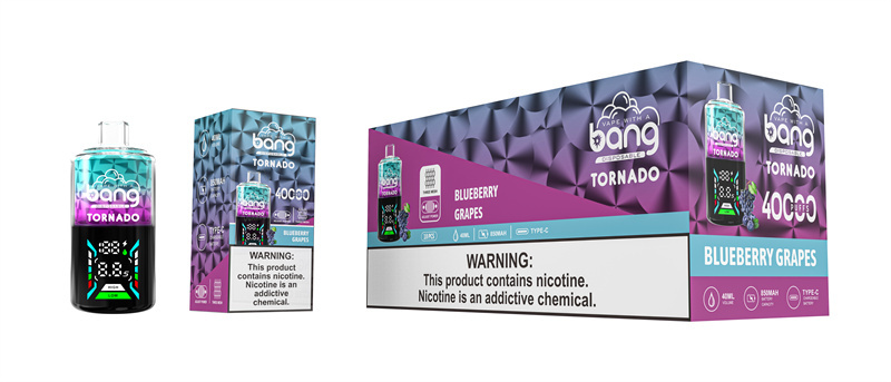 Bang Tornado 40000 Puffs Smart Screen Puff 40K Wholesale Disposable Vape E Cigarettes Three Mesh Adjust Power