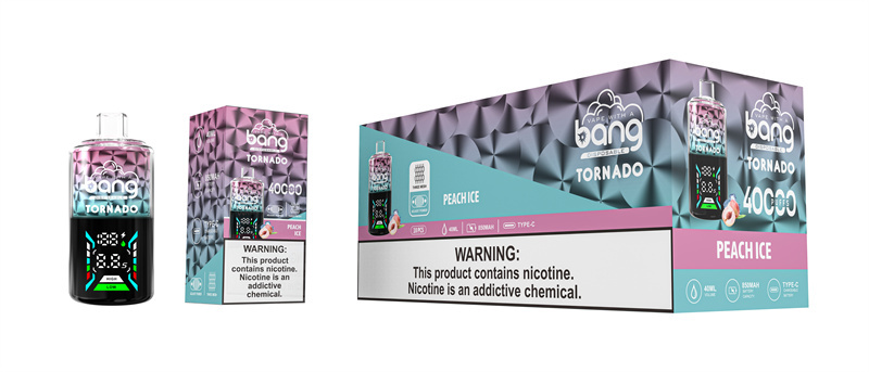 Bang Tornado 40000 Puffs Smart Screen Puff 40K Wholesale Disposable Vape E Cigarettes Three Mesh Adjust Power