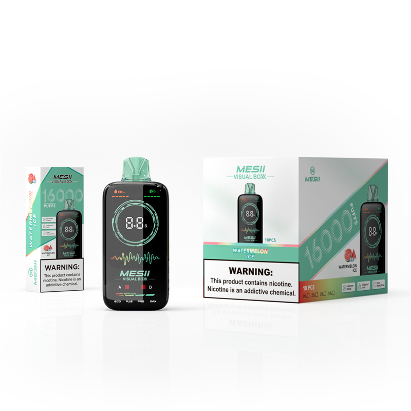 Mesii Visual Box 16000 Puffs Full Screen Display Puff 16K Wholesale Disposable Vape Electronic Cigarette Airflow Adjustable Four Heating Mode