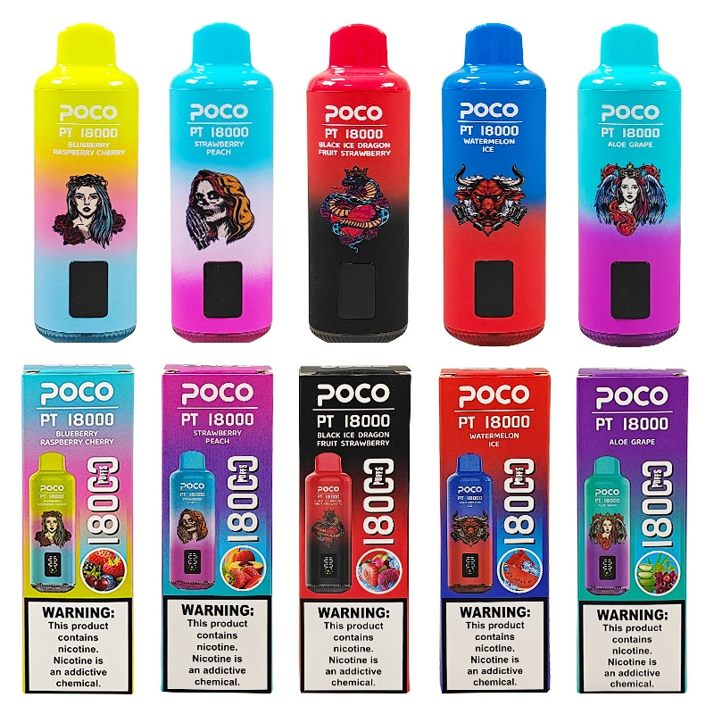 Poco PT 18000 Puffs Digital Screen Wholesale Disposable Vape EU Warehouse Pod Puff 18k Minimum Order 50pcs